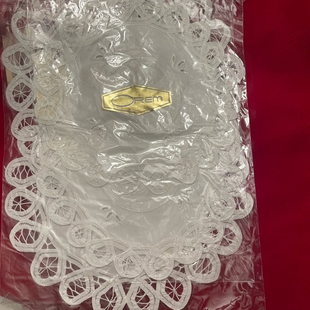 White Lace Table Linens